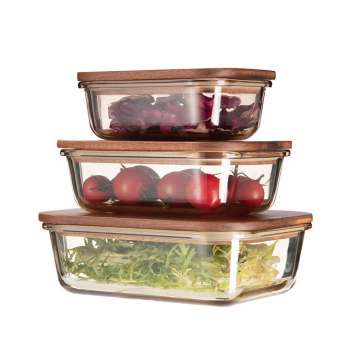 Stylish eco-friendly glass food container with a fashionable design