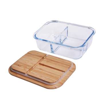 High borosilicate meal prep containers with divided compartments