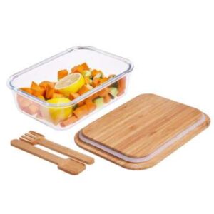 Meal prep containers made from high borosilicate glass